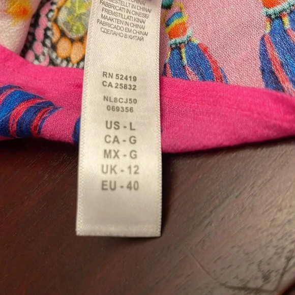 Nanette Lepore Swim bright floral swim cover size Large - Picture 4 of 4